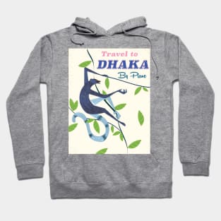 Dhaka, Bangladesh monkey vintage flight poster. Hoodie